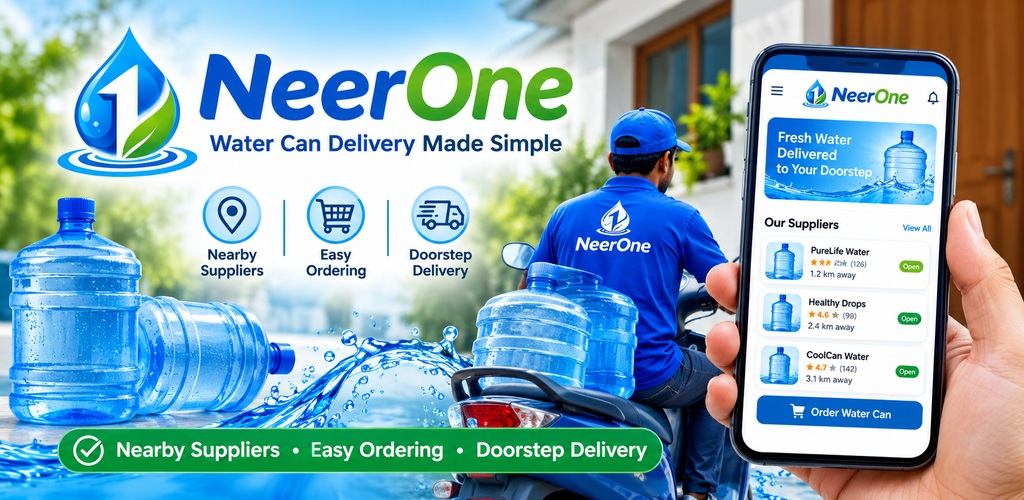 NeerOne water delivery app and delivery partner